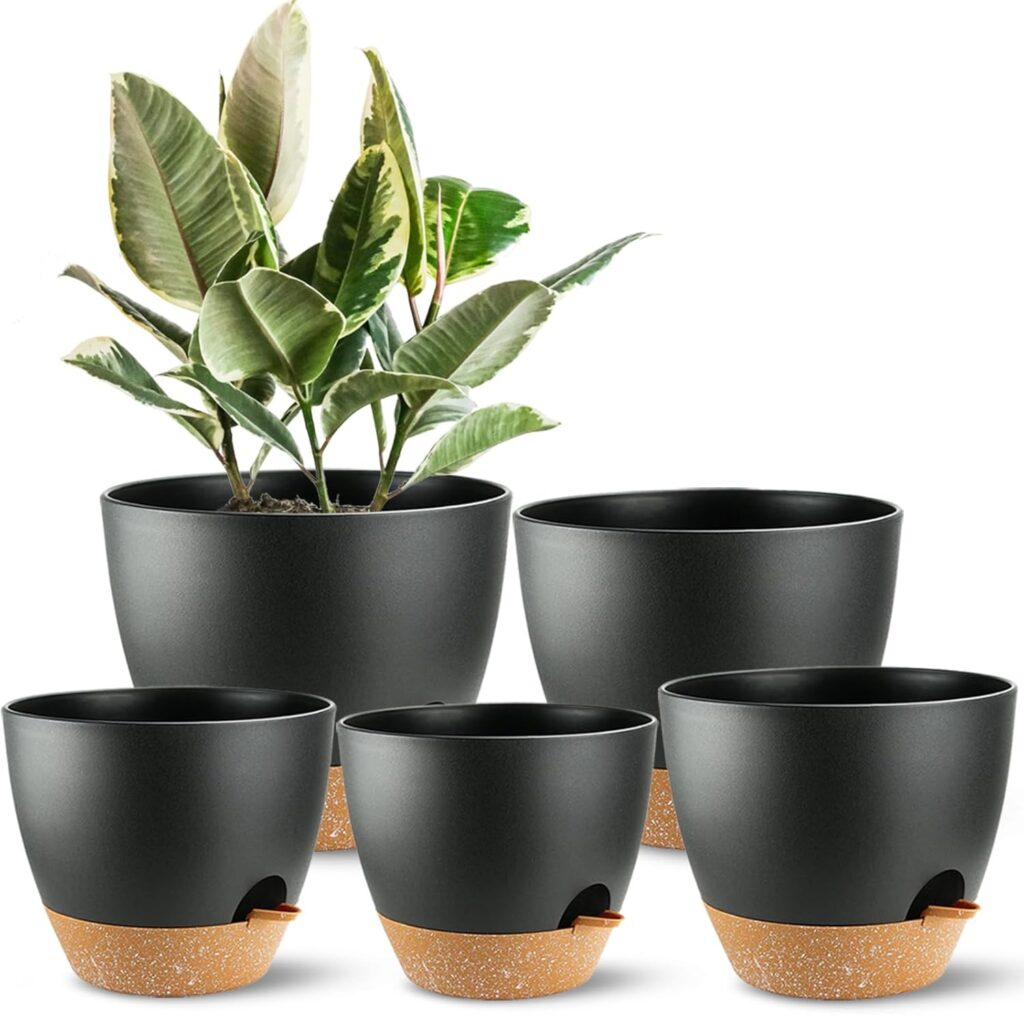 SUN-E Self Watering Planter Set — Best Budget Multi-Size Option